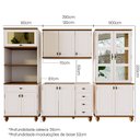 Ver imagem 3 de Cozinha Compacta Modulada 4 Gavetas 4 Peças Joy Branco/Off White/Nogueira