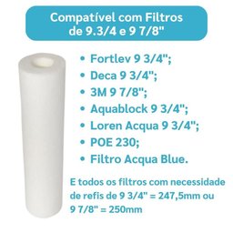 Kit 3 Refil Polipropileno Filtro Cavalete, Caixa D'água e - 5