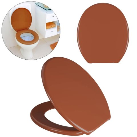 Assento Vaso Sanitário Tampa Oval Soft Caramelo | Astra