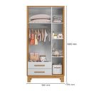 Ver imagem 3 de Guarda-roupa Q Encanto Slim Freijo com Branco - Qmovi