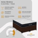 Ver imagem 6 de Cama Box com Baú Casal 138cm Royal Air Molas Ensacadas Sintético Marrom Royal