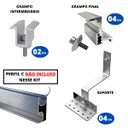 Ver imagem 2 de Kit Estrutura Suporte Fixador Linha C para 02 Placas Solar Alumínio e Inox Telha Cerâmica e Cimento
