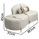 Ver imagem 5 de Sofá Orgânico Maitê 3 Lugares 180cm Corino:bege Bruma