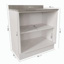 Ver imagem 4 de Balcão 2 Portas 80cm com Tampo Arizona CabeCasa MadeiraOriginals Branco