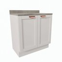 Ver imagem 2 de Balcão 2 Portas 80cm com Tampo Arizona CabeCasa MadeiraOriginals Branco