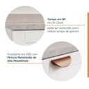 Ver imagem 5 de Balcão 2 Portas 80cm com Tampo Arizona CabeCasa MadeiraOriginals Branco