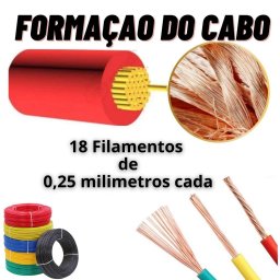 fio cabo flexivel 1,5mm rolo 100 metros MAXTOP:amarelo - 8