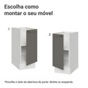 Ver imagem 4 de Balcão de Cozinha 35 cm 1 Porta (sem Tampo) Branco/Cinza Vik Madesa