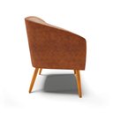 Ver imagem 4 de Poltrona Stella Corano Nozes Pés Palito Castanho - D'Rossi