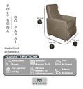 Ver imagem 2 de Poltrona Cadeira do Papai Reclinável Confortavel Veludo:Capuccino/Liso