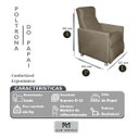 Ver imagem 2 de Poltrona Cadeira do Papai Reclinável Confortavel Veludo:Capuccino/Liso