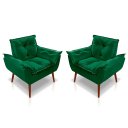 Ver imagem 1 de Kit 02 Poltrona Opala Decorativa Suede