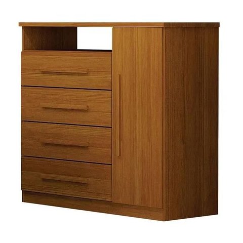 Cômoda Diamante 4 Gavetas Cinamomo - Leifer