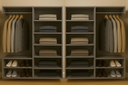 Ver imagem 2 de Closet Estante Supenso Mdf Aberto com Cabide e Sapateira de Parede:cinza