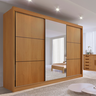 Guarda Roupa com Espelho Casal 3 Portas 6 Gavetas 100% Mdf Miami - 8
