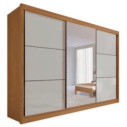 Guarda Roupa com Espelho Casal 3 Portas 6 Gavetas 100% Mdf Miami - 3