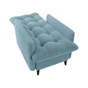 Ver imagem 4 de Poltrona de Amamentação com Puff Montreal Suede Azul Matrix