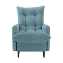 Ver imagem 7 de Poltrona de Amamentação com Puff Montreal Suede Azul Matrix