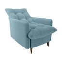 Ver imagem 3 de Poltrona de Amamentação com Puff Montreal Suede Azul Matrix