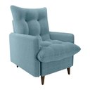 Ver imagem 2 de Poltrona de Amamentação com Puff Montreal Suede Azul Matrix