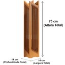 Ver imagem 3 de Luminária Kandal Ozki 70 Cm (altura) Madeira Eucalipto Cedro Corda Redonda Canela