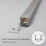 02 Perfil de Aluminio Embutir 1 Metro Slim 17.2x14.4mm - 9