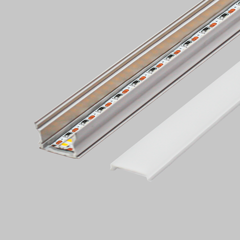 02 Perfil de Aluminio Embutir 1 Metro Slim 17.2x14.4mm