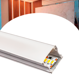 02 Perfil de Aluminio Embutir 1 Metro Slim 17.2x14.4mm - 3