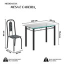 Ver imagem 3 de Conjunto de Mesa Tubular com 4 Cadeiras Lívia Preto