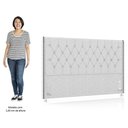 Ver imagem 5 de Cabeceira Cama Box Solteirão 98cm Florenza P02 Linho Cinza Claro - Mpozenato