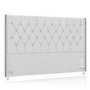 Ver imagem 1 de Cabeceira Cama Box Solteirão 98cm Florenza P02 Linho Cinza Claro - Mpozenato