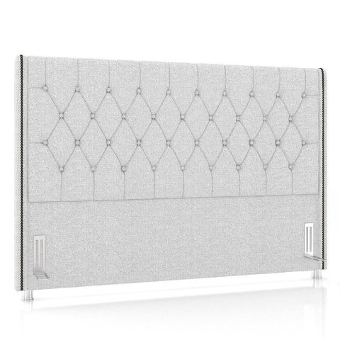 Cabeceira Cama Box Solteirão 98cm Florenza P02 Linho Cinza Claro - Mpozenato