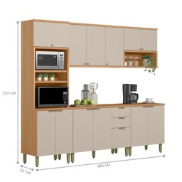 Conjunto Cozinha Compacta Carolina Jequitiba Off White - 4