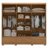 Guarda Roupa Casal 6 Portas e 3 Gavetas Himalaia - Amêndola Touch/off White - 3