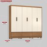 Guarda Roupa Casal 6 Portas e 3 Gavetas Himalaia - Amêndola Touch/off White - 2