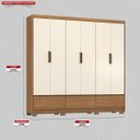 Ver imagem 2 de Guarda Roupa Casal 6 Portas e 3 Gavetas Himalaia - Amêndola Touch/off White