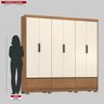 Guarda Roupa Casal 6 Portas e 3 Gavetas Himalaia - Amêndola Touch/off White - 4