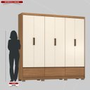 Ver imagem 4 de Guarda Roupa Casal 6 Portas e 3 Gavetas Himalaia - Amêndola Touch/off White