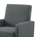 Ver imagem 2 de Poltrona Mirella Suede Cinza com Rodízios - D'Rossi Poltrona decorativa;poltrona para sala;poltrona