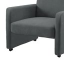 Ver imagem 3 de Poltrona Mirella Suede Cinza com Rodízios - D'Rossi Poltrona decorativa;poltrona para sala;poltrona