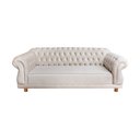Ver imagem 1 de Sofá Chesterfield Capitone Elisabeth Suede Amarelo 2,30cm:PEROLA NUDE