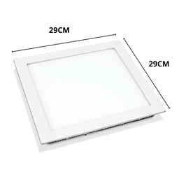 Kit 5 Luminária Plafon Embutir Quadrado 30x30 24w Led Cor:branco Frio - 4