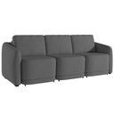 Ver imagem 1 de Sofá Cama Casal para Sala 276cm Polska K04 Linho Cinza Escuro - Mpozenato