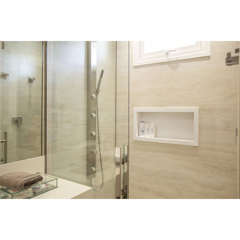 Nicho para Embutir 30x60cm Plástico Matte Branco Arquitech