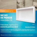 Ver imagem 3 de Nicho para Embutir 30x60cm Plástico Matte Branco Arquitech