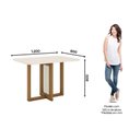Ver imagem 5 de Conjunto Mesa de Cozinha Natalí com Tampo Madeirado com Vidro Curvo 120x80cm e 4 Cadeiras Malu