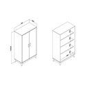 Ver imagem 3 de Cristaleira 2 Portas Legno