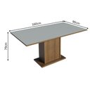 Ver imagem 3 de Mesa de Jantar Retangular Tampo de Madeira Rustic/Cinza 5275 Madesa