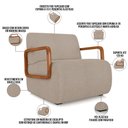 Ver imagem 4 de Kit 02 Poltronas Decorativa Orgânica Bruxelas K01 Bouclê Bege - Lyam Decor