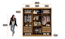 Ver imagem 3 de Guarda Roupa Casal Vertice New 6 Portas 6 Gavetas Nh Rei de Casa Cumaru